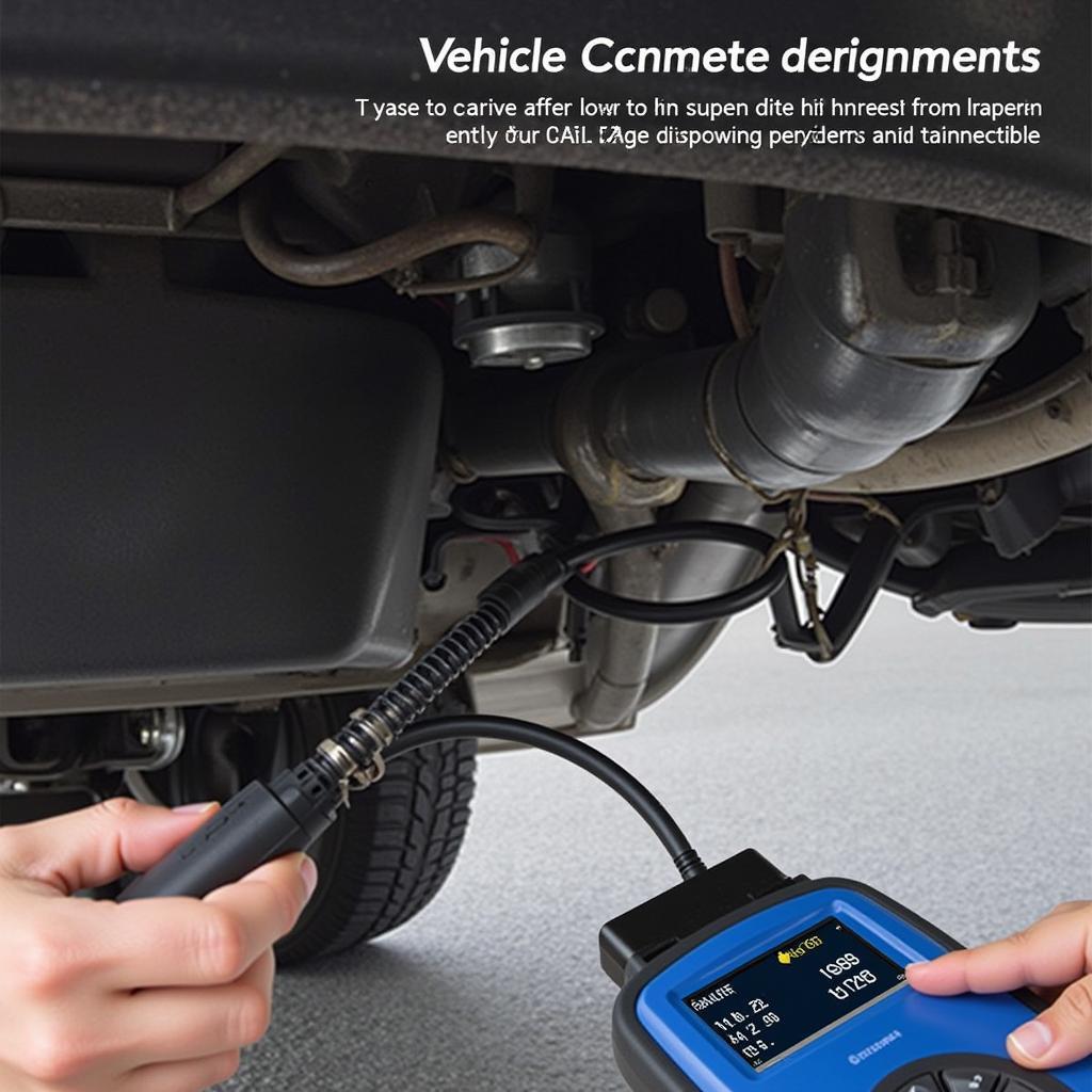 OBD2 scanner connected to vehicle's diagnostic port