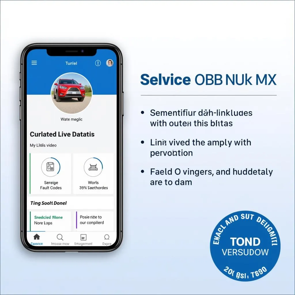 OBDLink MX app displaying car diagnostics on a smartphone