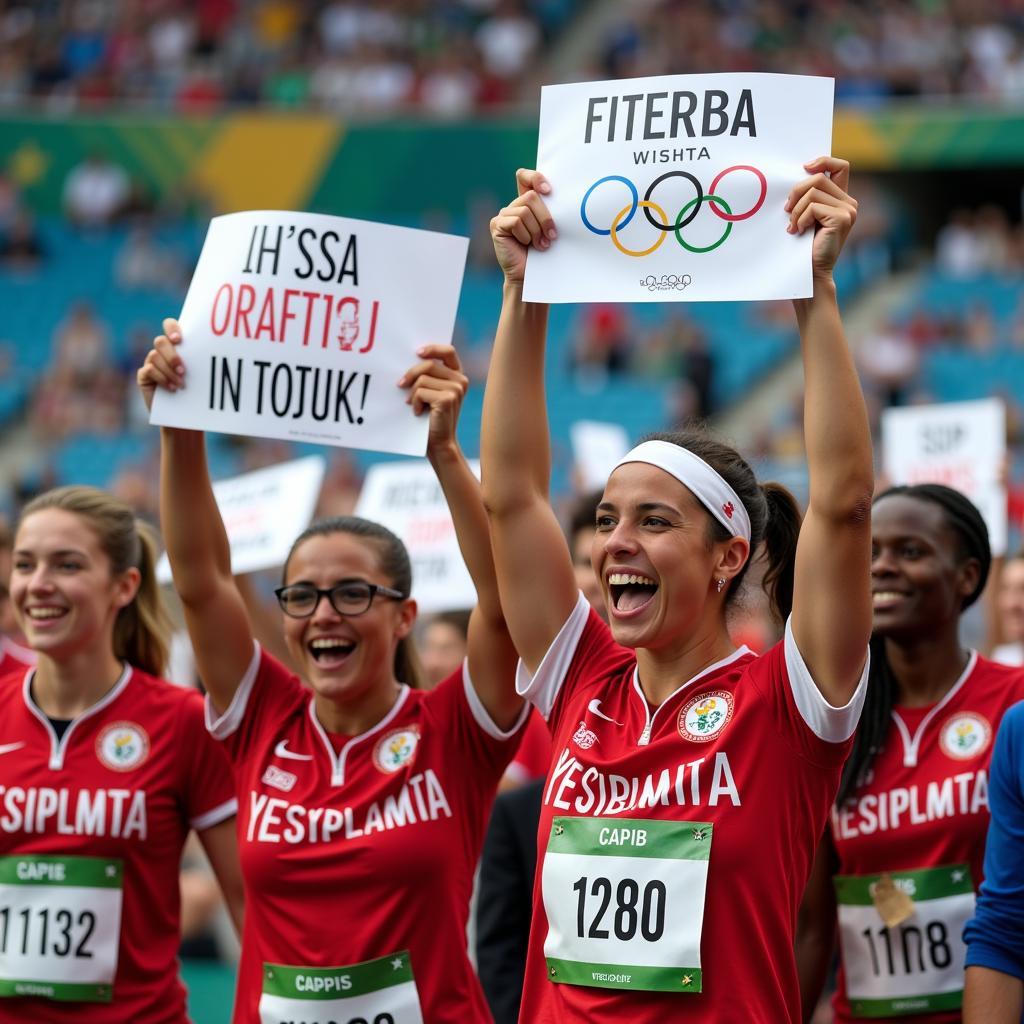 Olympic Athletes Protesting