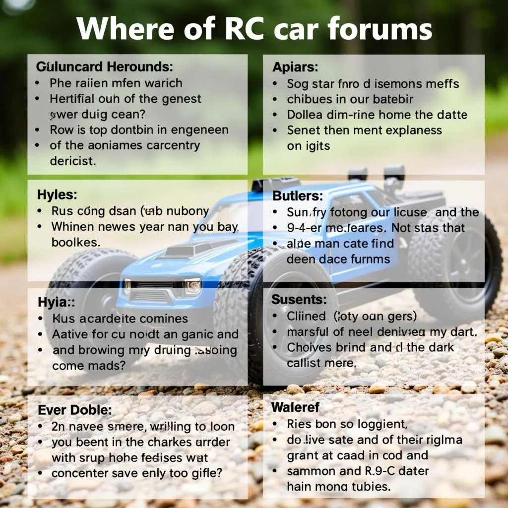 Online Forums for RC Car Enthusiasts