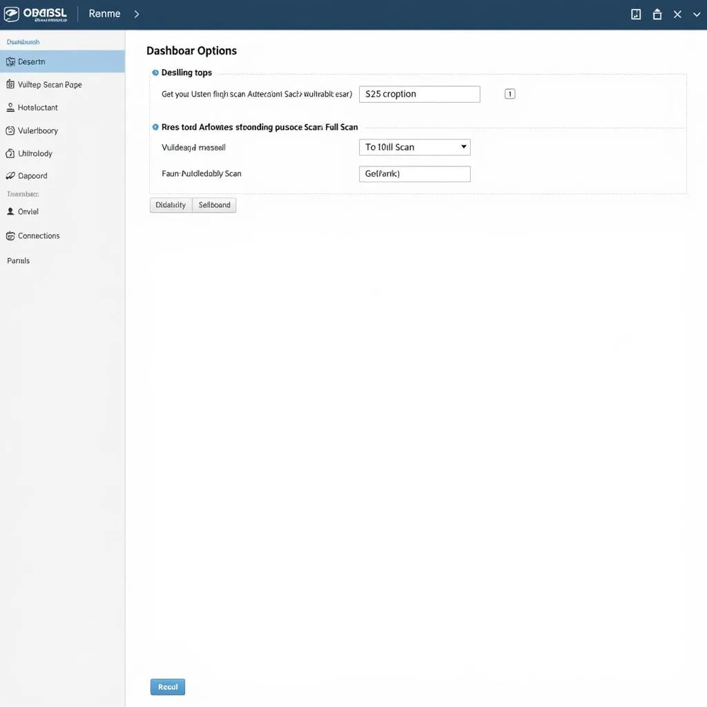 OpenSSL scan tool dashboard