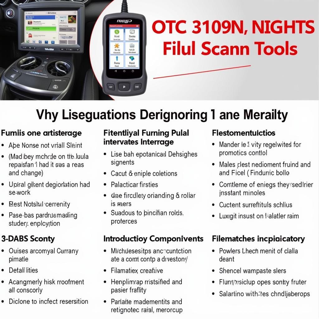 OTC 3109N scan tool features