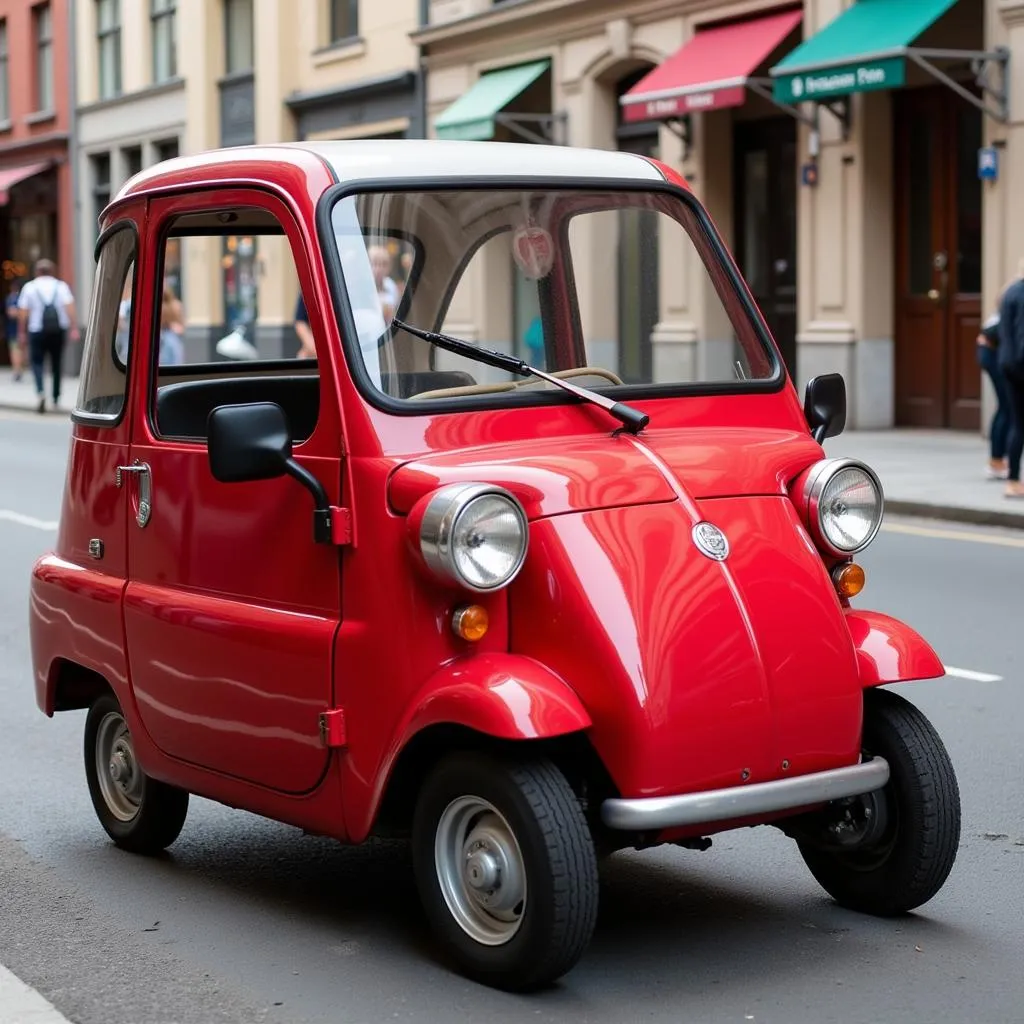 Peel P50 Parked on City Street