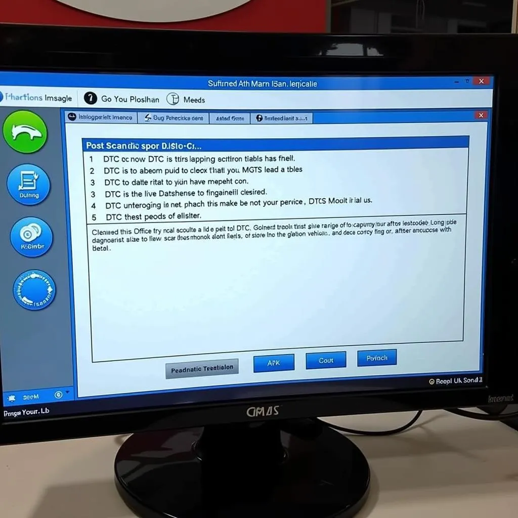 Post-scan report on a computer screen