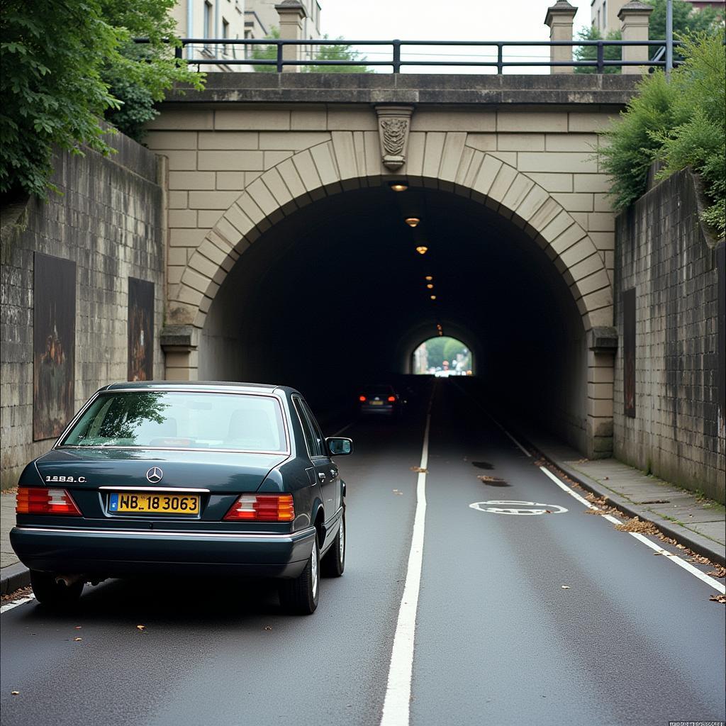 Princess Diana's Car Crash in the Pont de l'Alma Tunnel