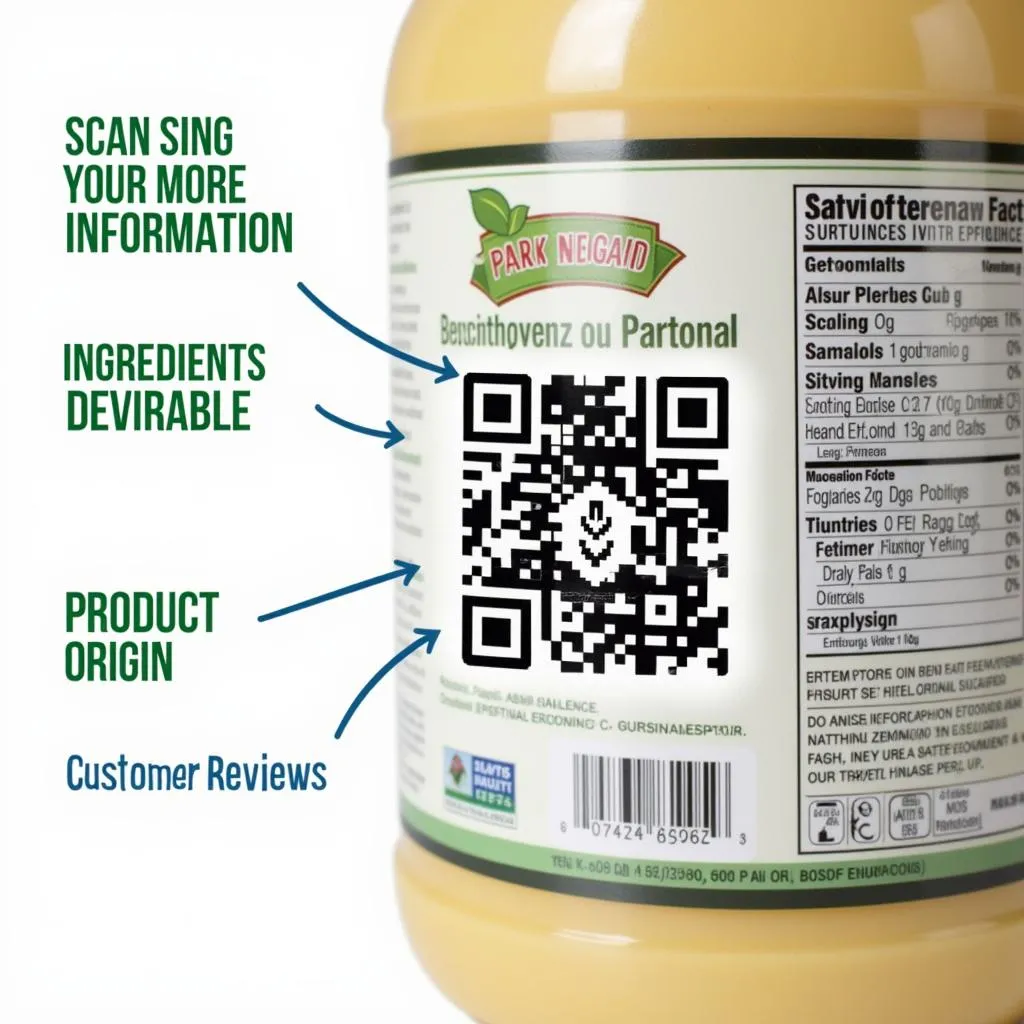 QR code on product for detailed information