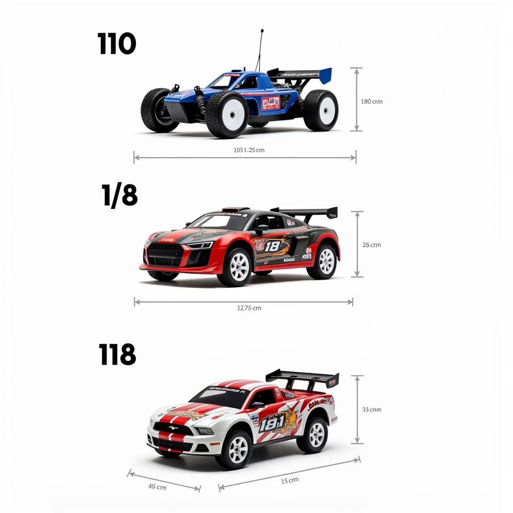 Different RC Car Scales