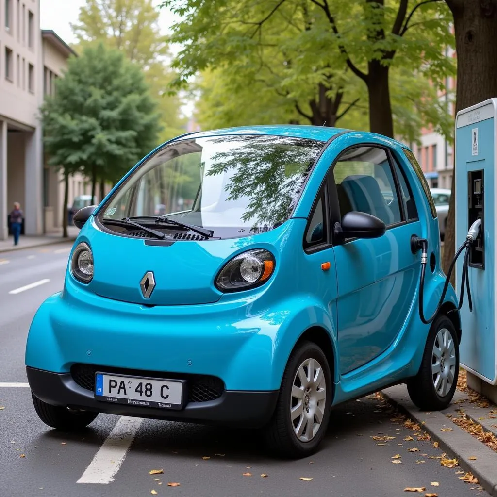 Renault Twizy Parked in Charging Station