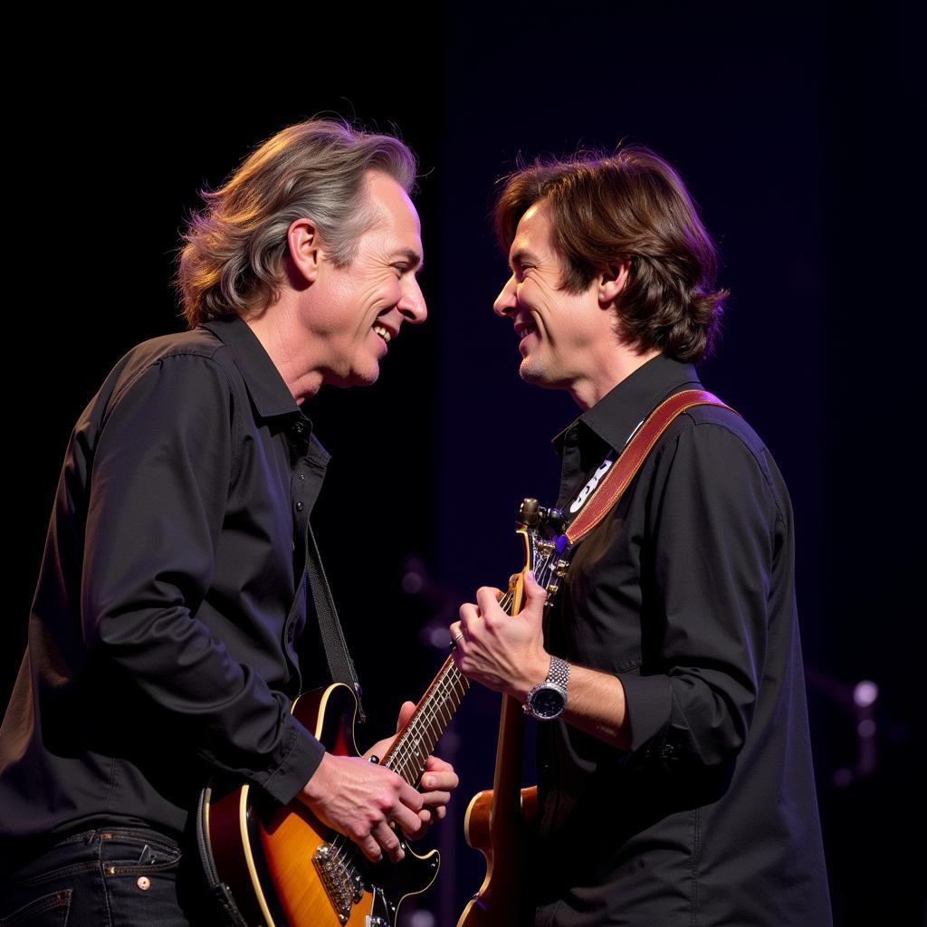 Ric Ocasek and Benjamin Orr performing together