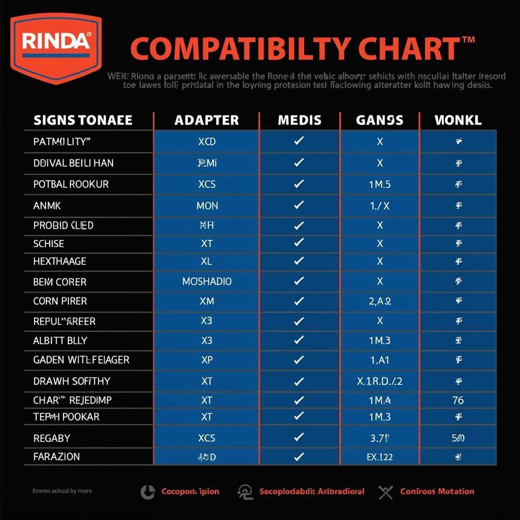 Rinda Scan Tool Adapter Compatibility Chart