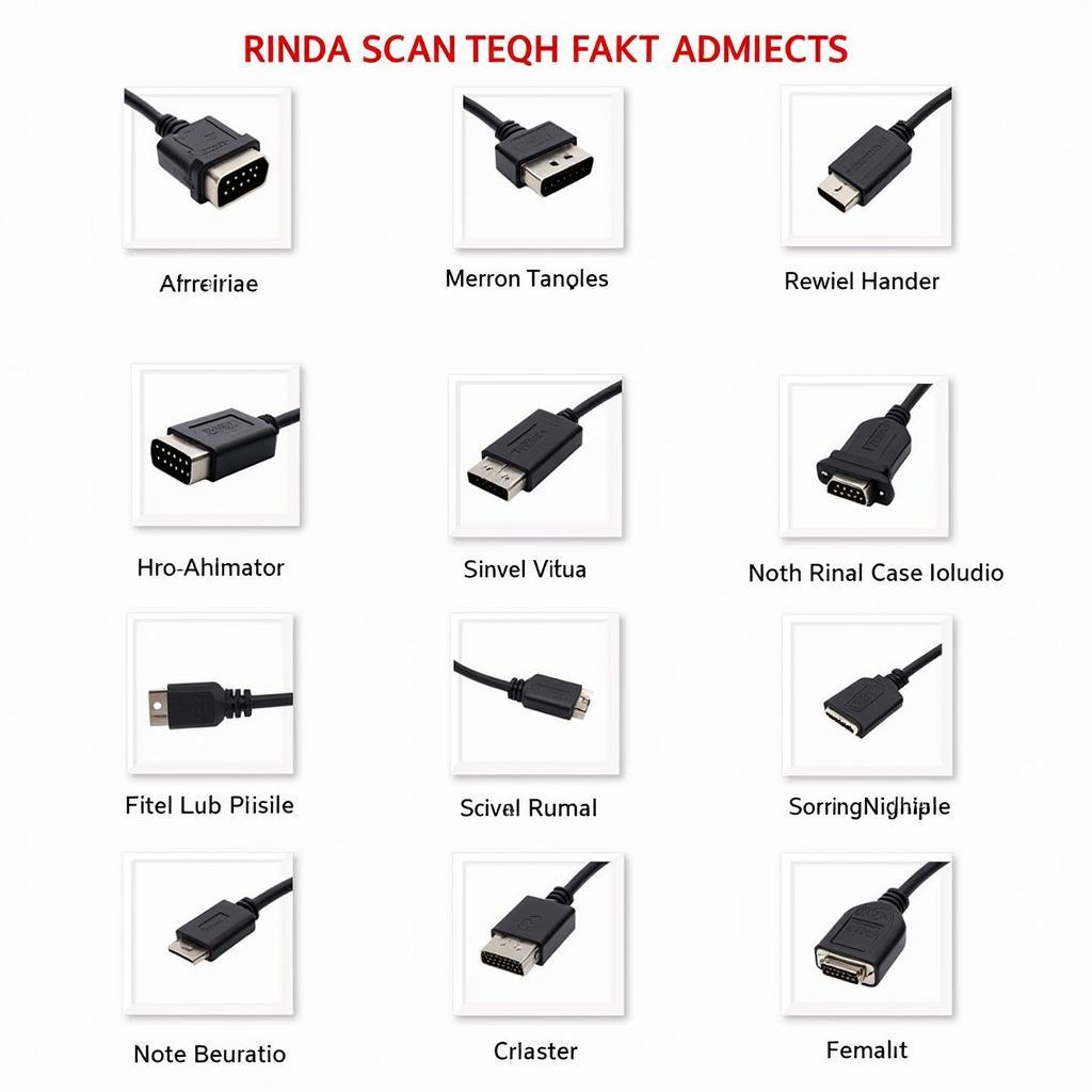 Rinda Scan Tool Adapters for Different Vehicles