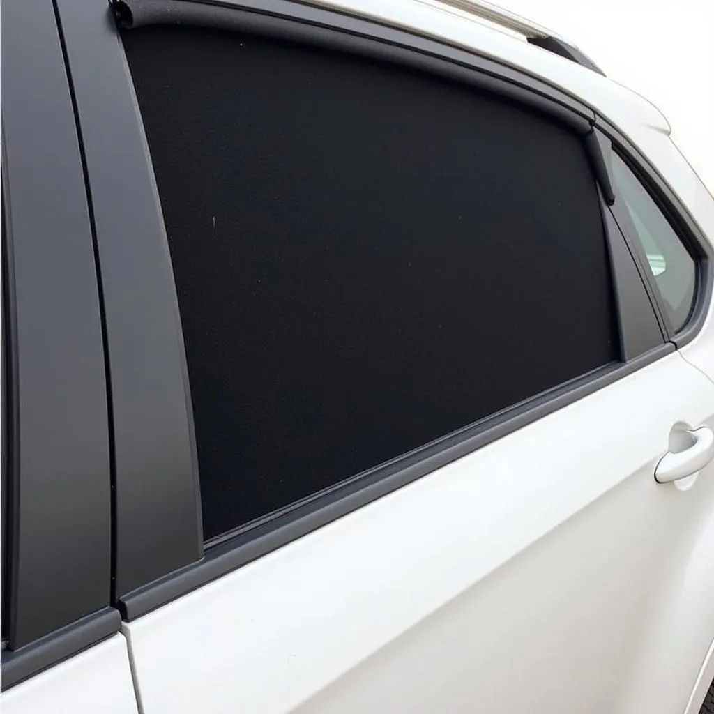 Roll-up car side window shades