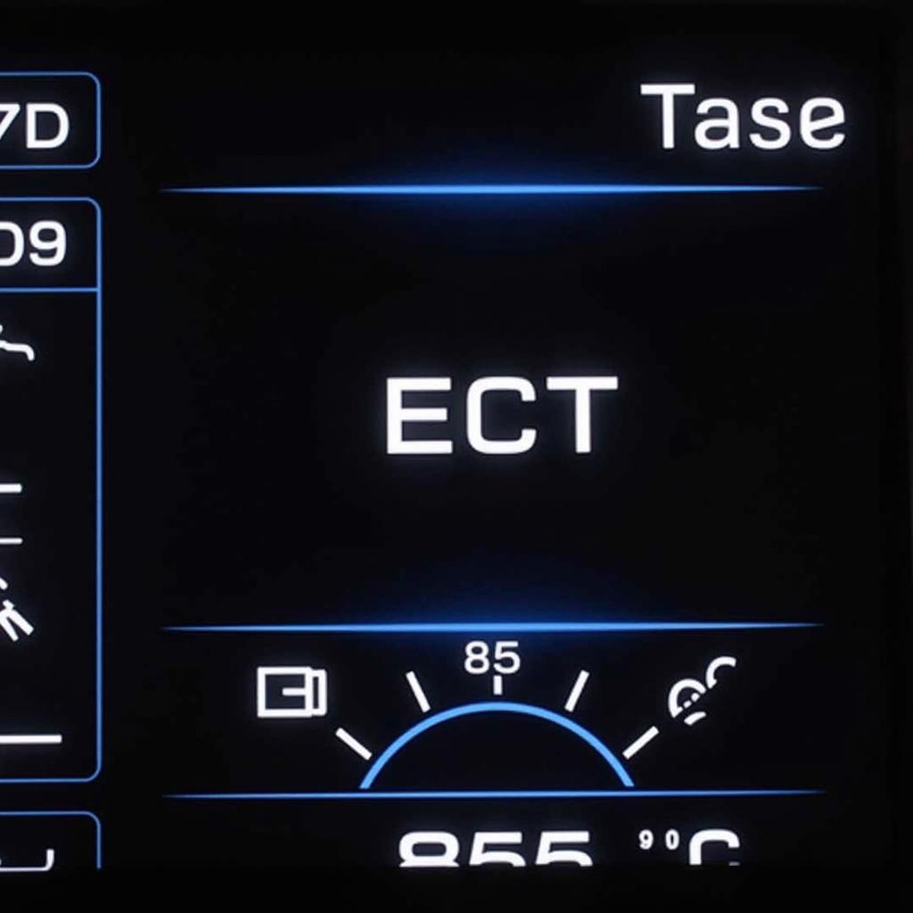 Scan tool displaying ECT sensor reading