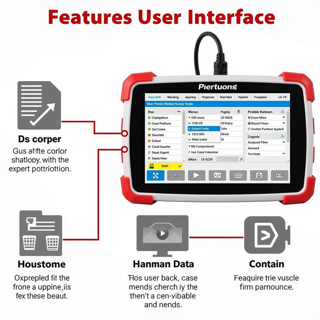 Close-up of a scan tool interface showing various diagnostic data and options