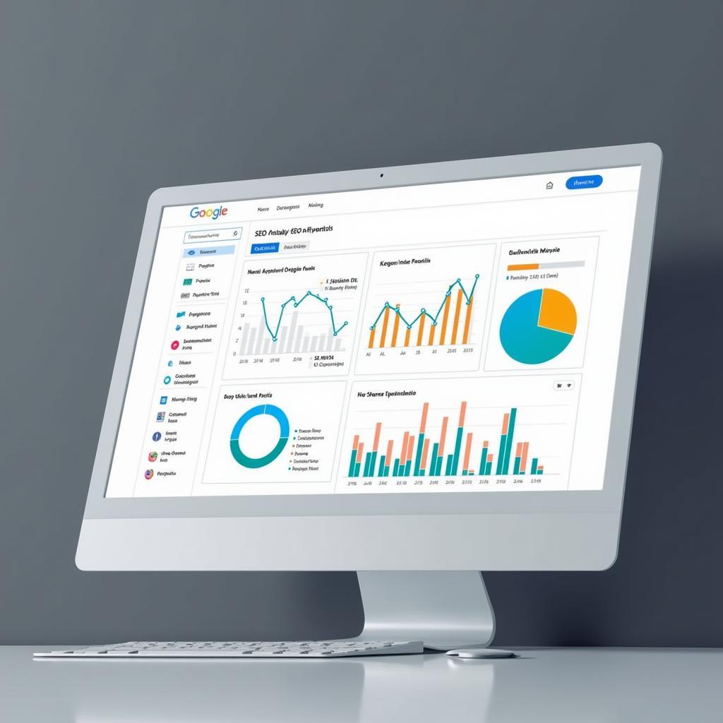 SEO Analysis Report on Computer Screen