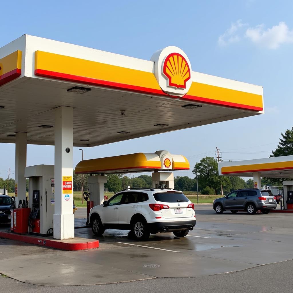 Shell car wash exterior