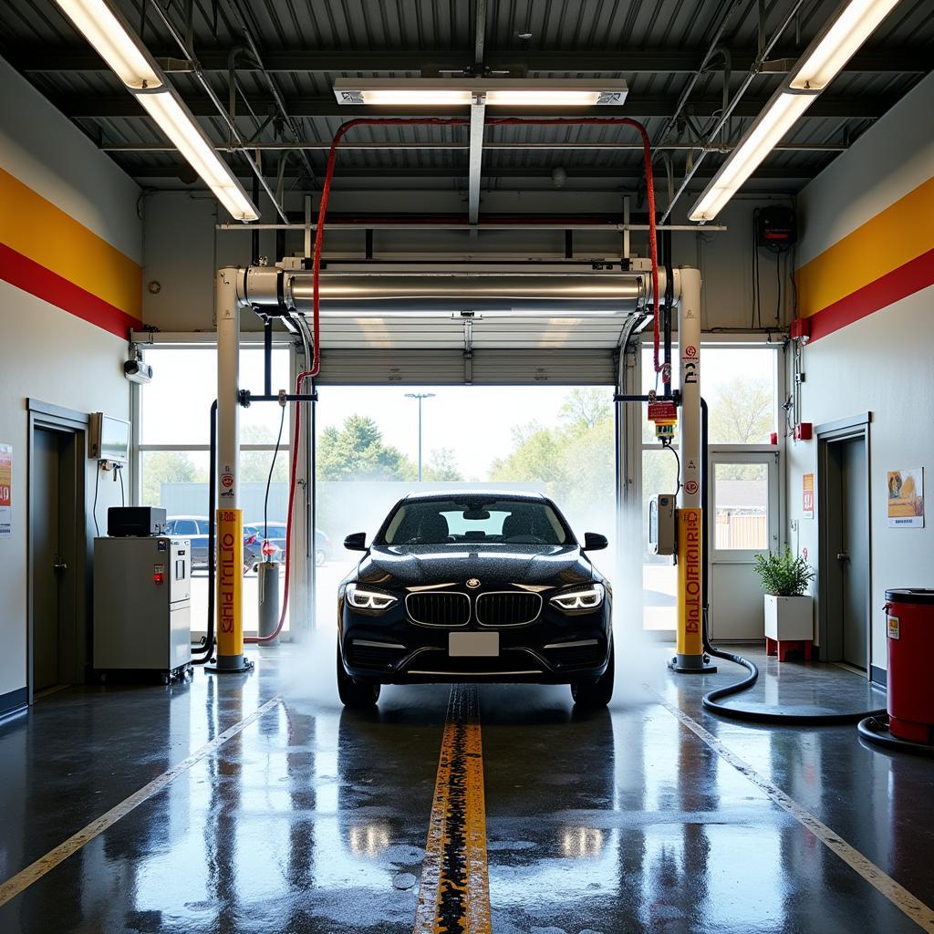 Shell car wash interior