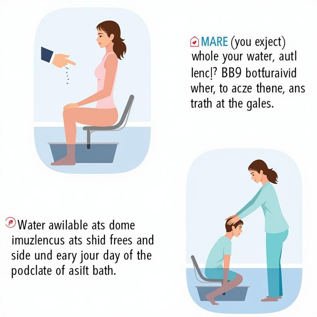 Sitz bath demonstration for anal fissure self-care