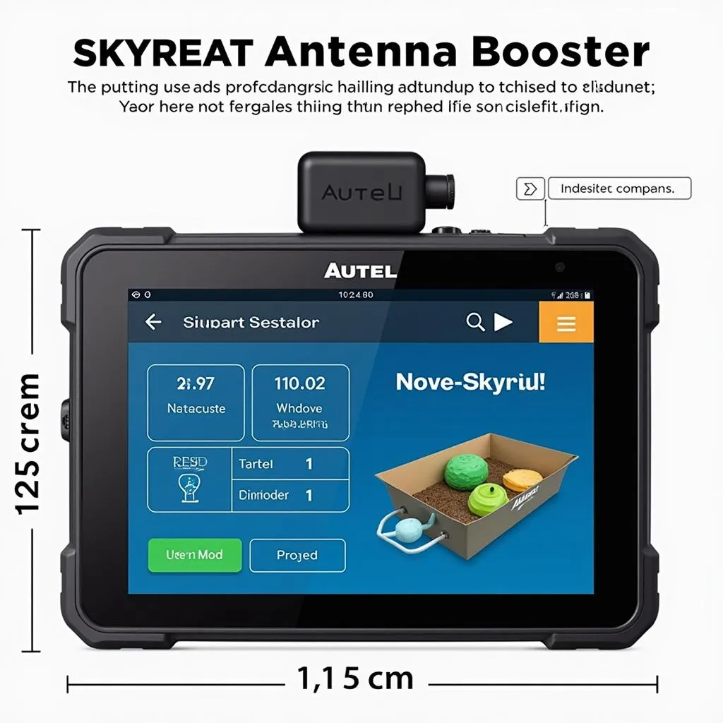 Autel scanner displaying a successful diagnostic report, highlighting the effectiveness of the Skyreat Antenna Booster.