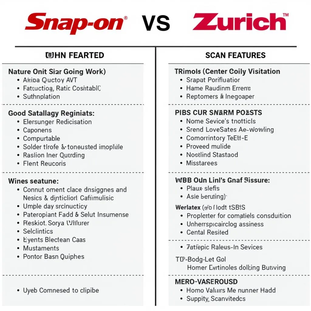 Snap-on and Zurich Scan Tools Compared