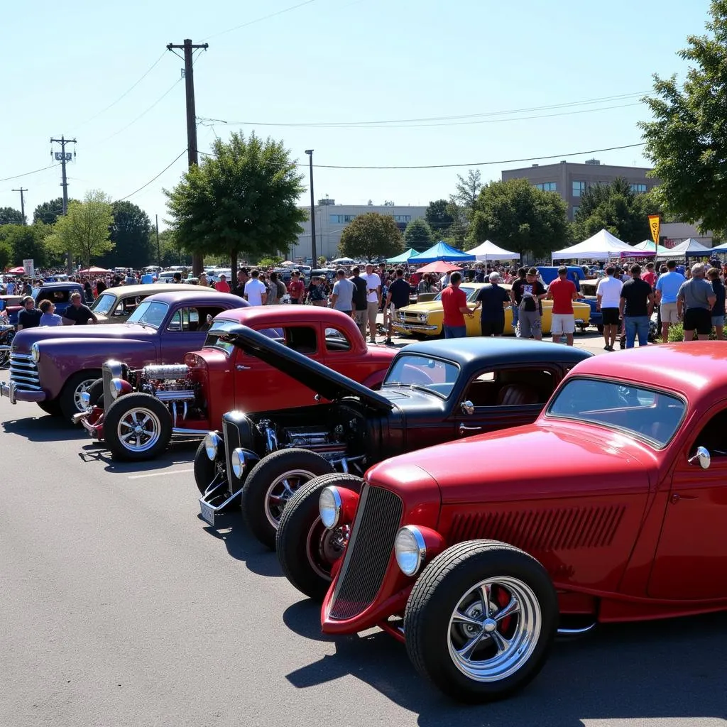 Snot Rods on display at a car show