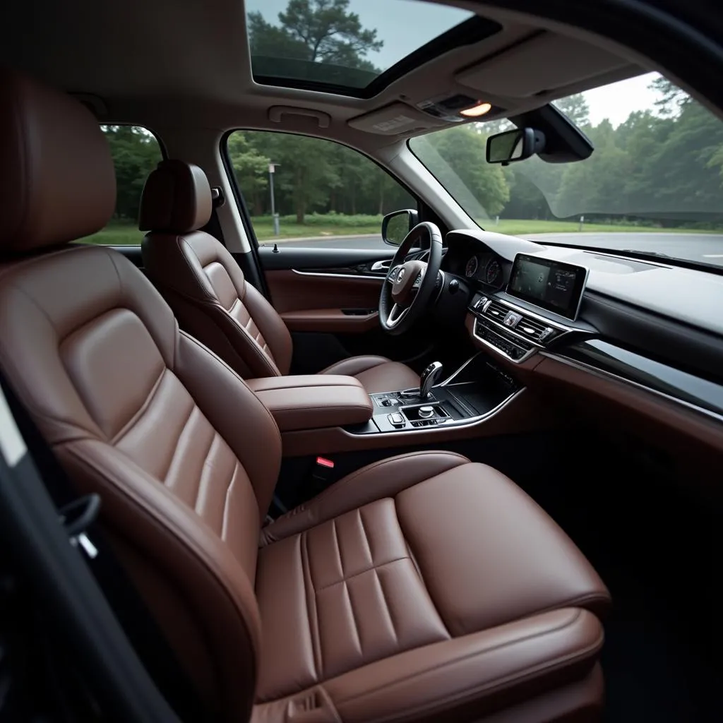 Spacious SUV Interior with Leather Seats