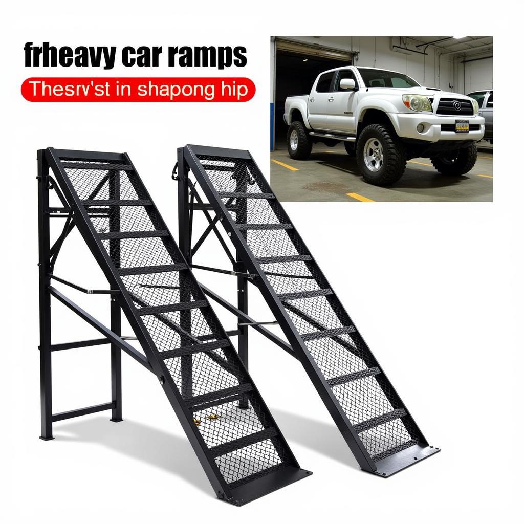 Heavy Duty Steel Car Ramps for Trucks and SUVs