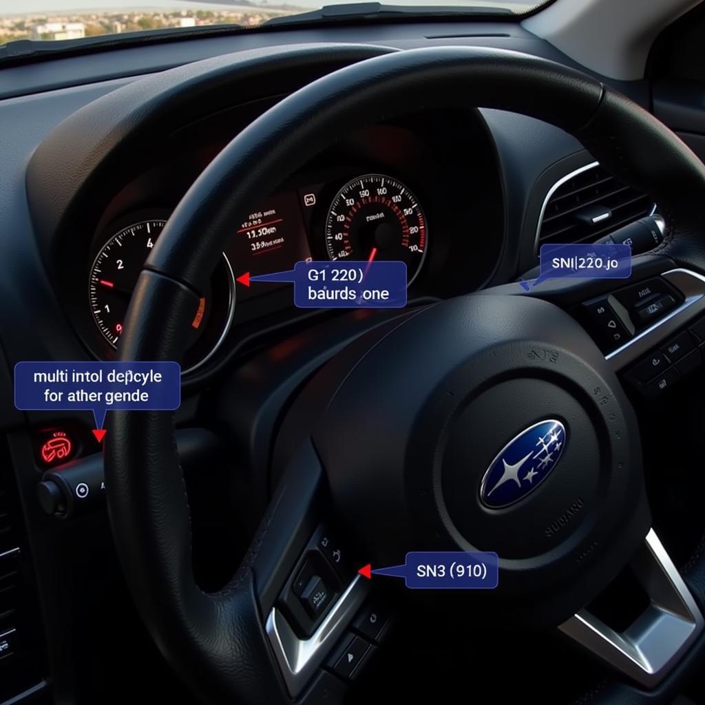 Subaru Dashboard Displaying Trouble Codes