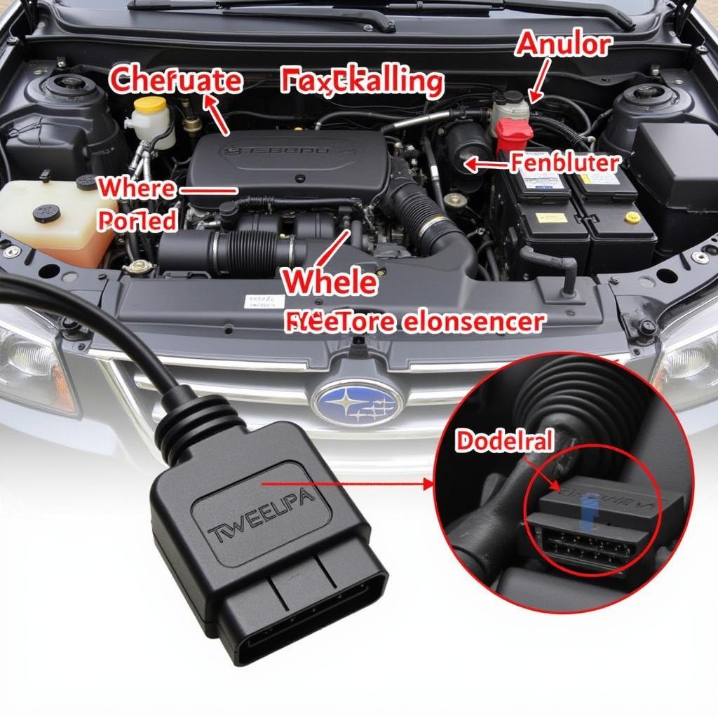 Locating the Subaru Test Mode Connector