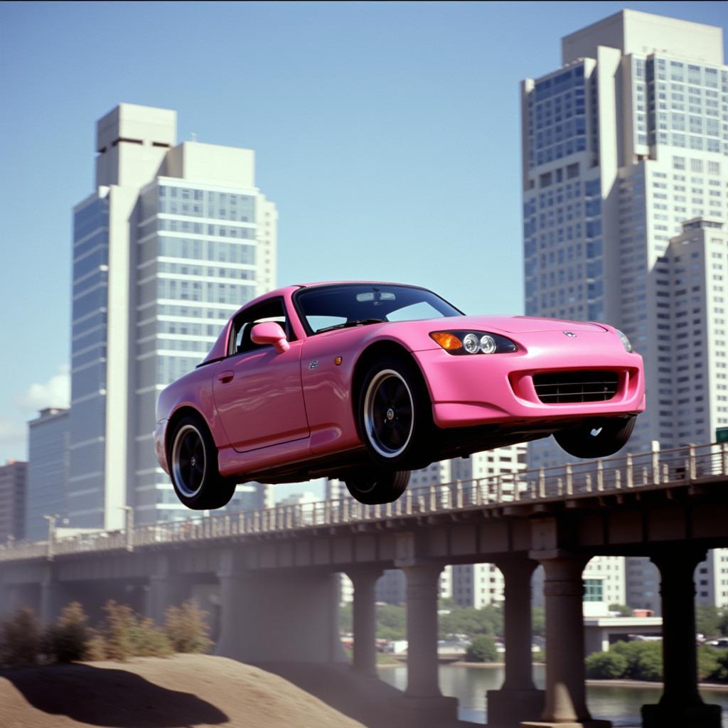 Suki's S2000 Performing the Iconic Bridge Jump in 2 Fast 2 Furious