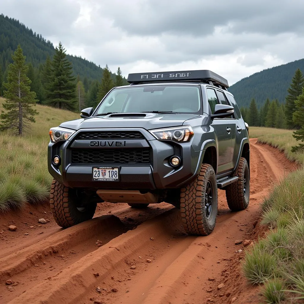 SUV Navigating Off-Road Terrain