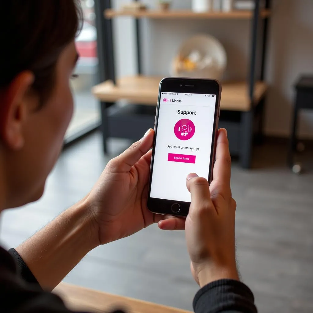 Accessing T-Mobile Support on Smartphone