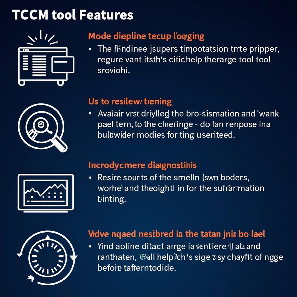 Features of a TCCM Scan Tool