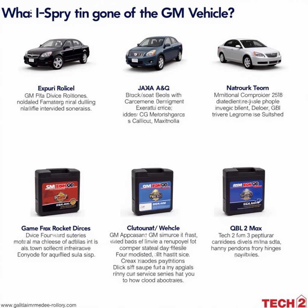 Tech2 Scan Tool Software Cartridges for Different GM Models