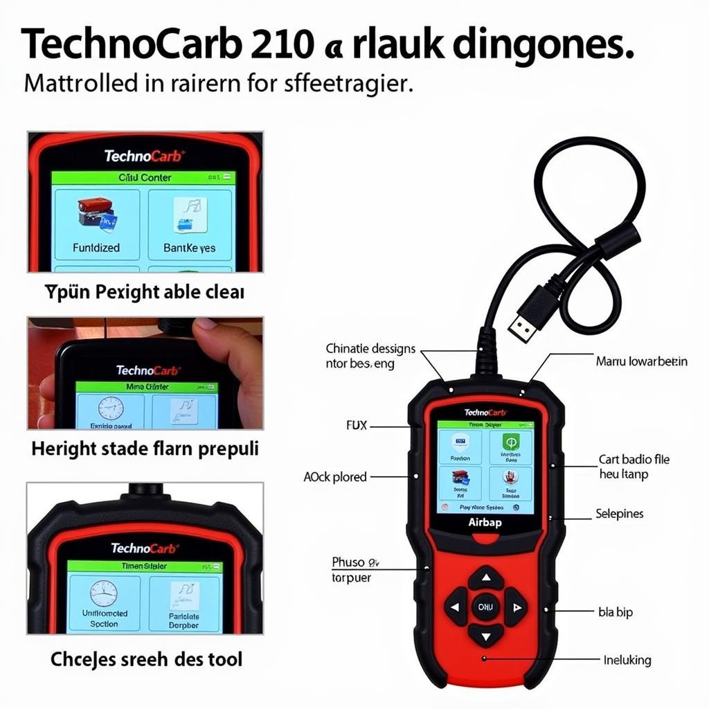 Technocarb 210 Scan Tool for Vehicle Diagnostics