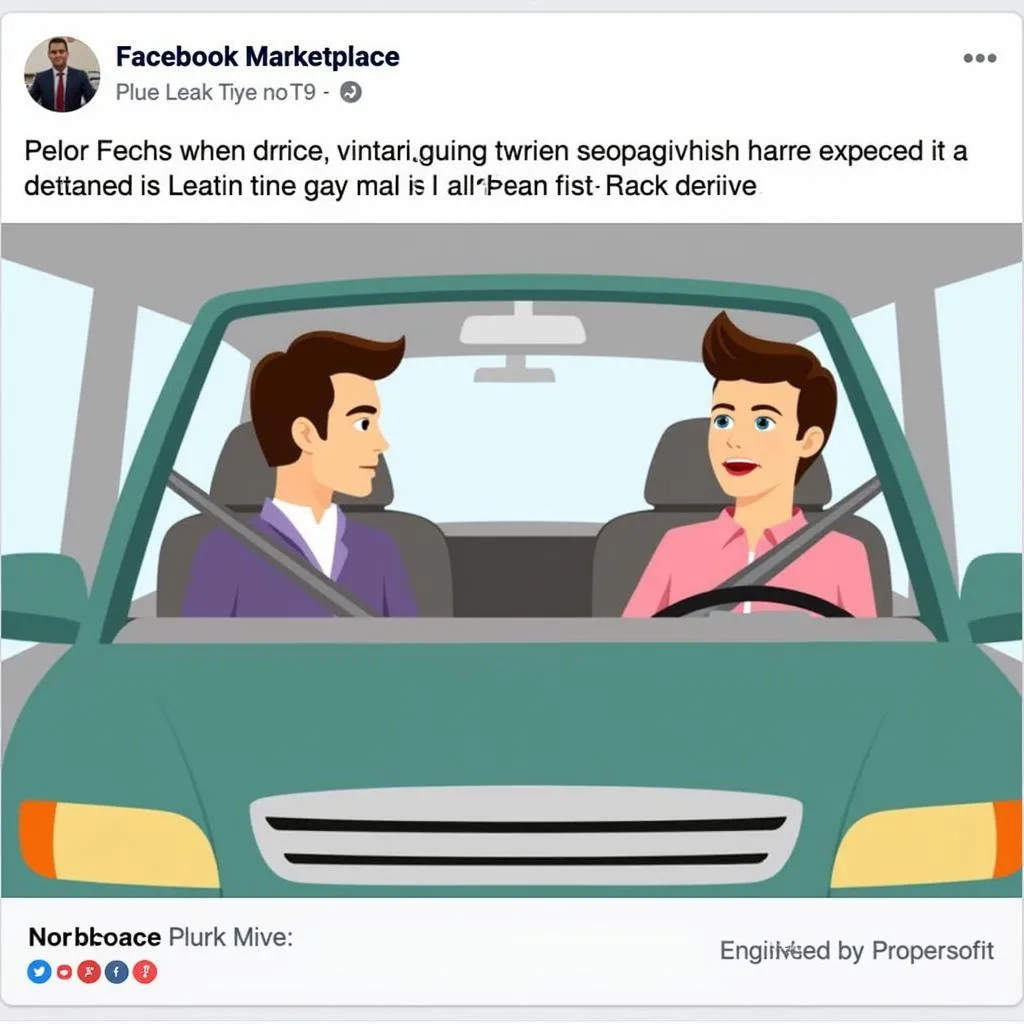 Test driving a used car from Facebook Marketplace