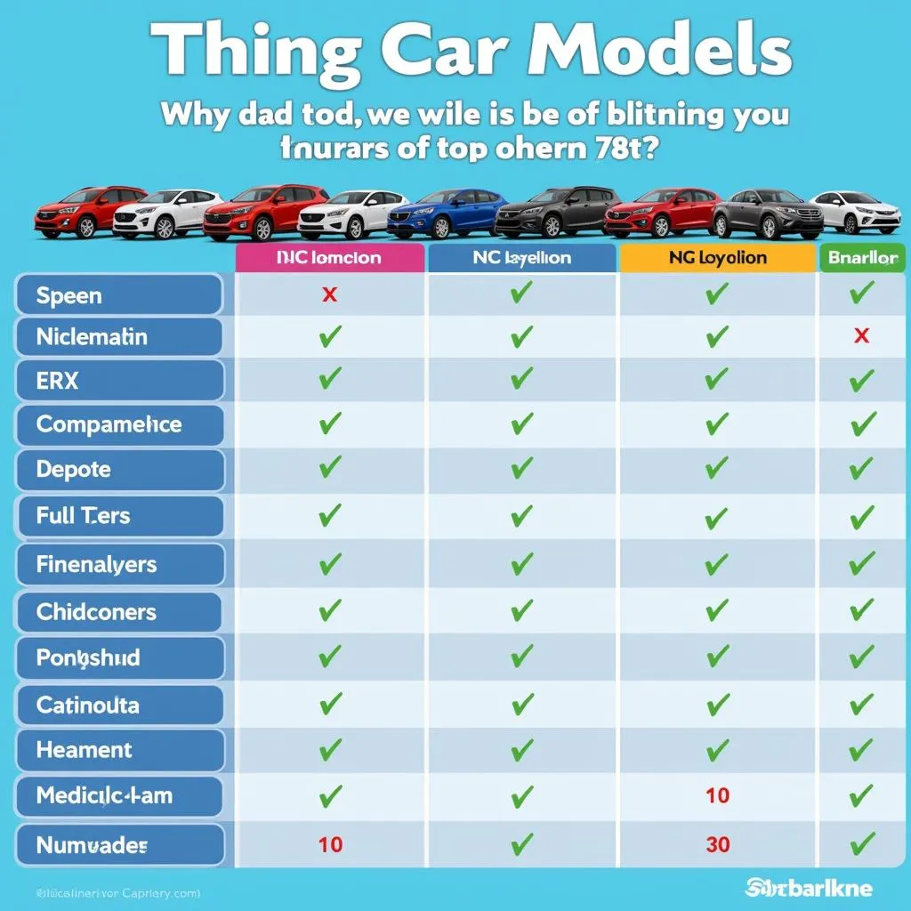 Thing Car Comparison Chart