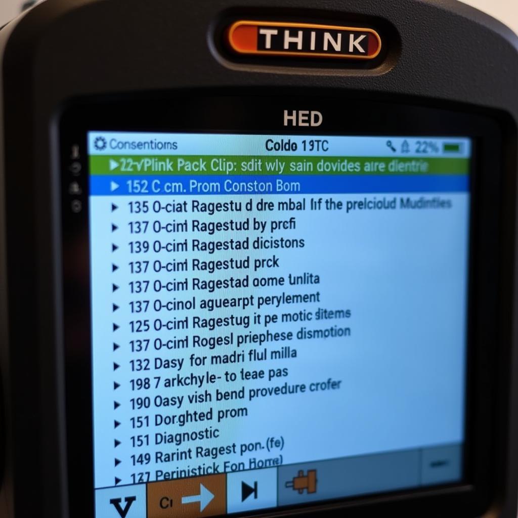 Think Car Scan Tool Displaying Error Codes