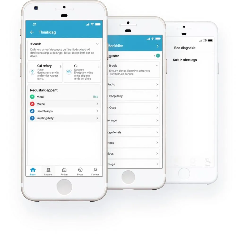 ThinkDiag app interface on smartphone