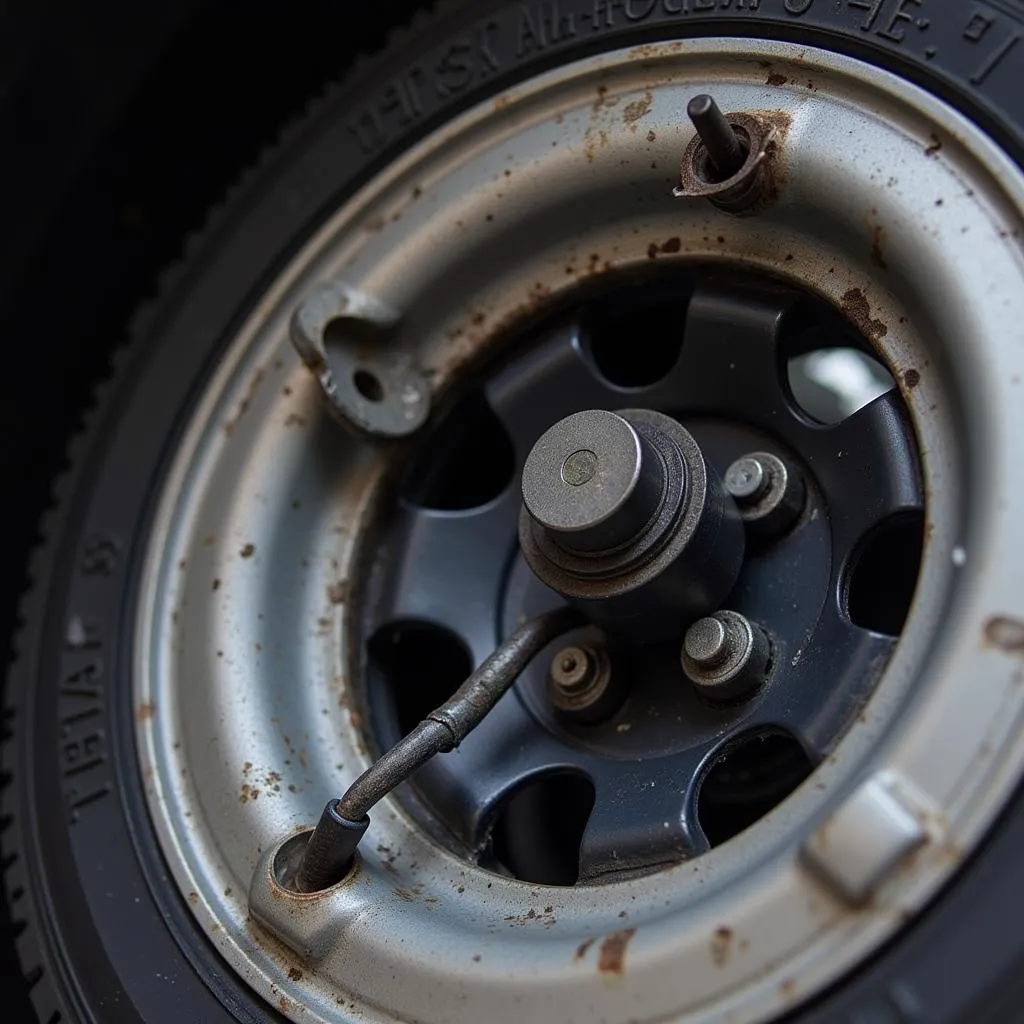 TPMS Sensor Inside a Tire