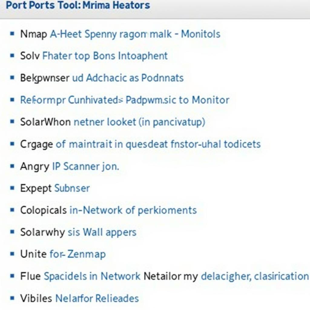 Popular Free Port Scan Tools