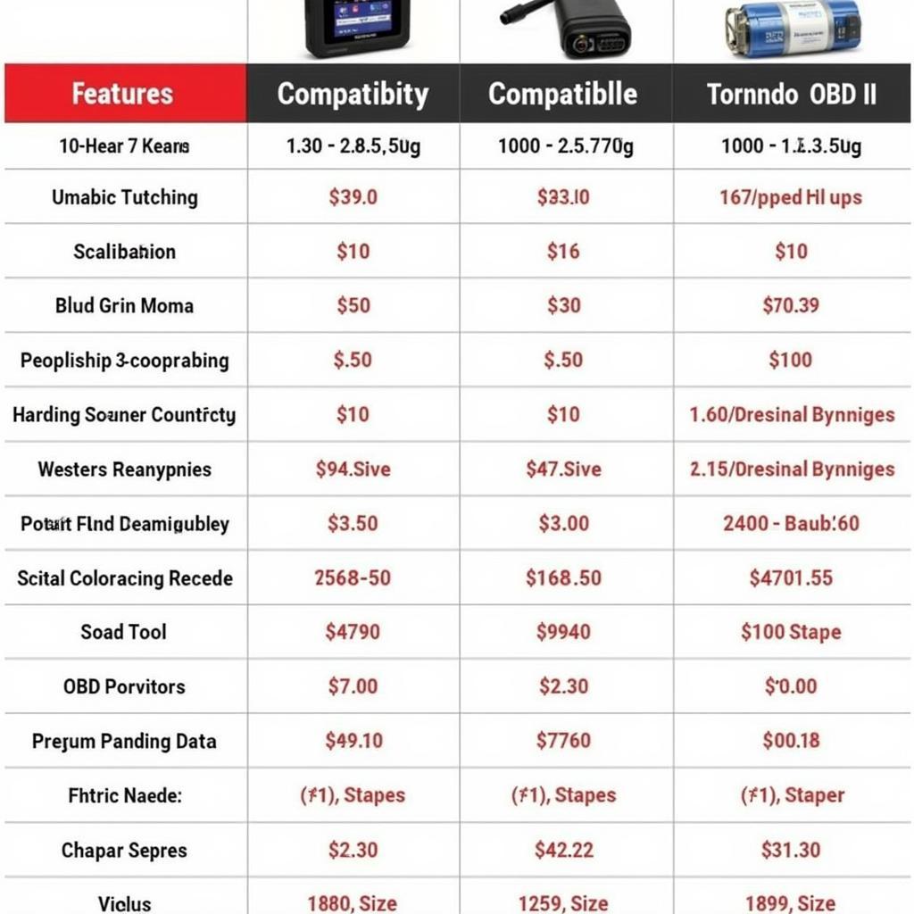 Comparing Tornado Tools OBD II Scan Tool Features