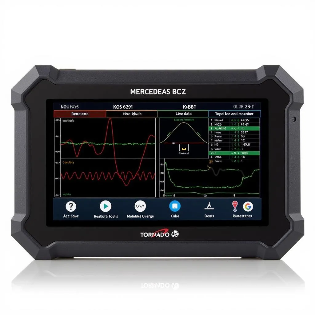 Tornado Tools OBD2 Scanner Displaying Live Data