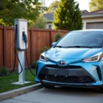 Toyota electric car charging at home