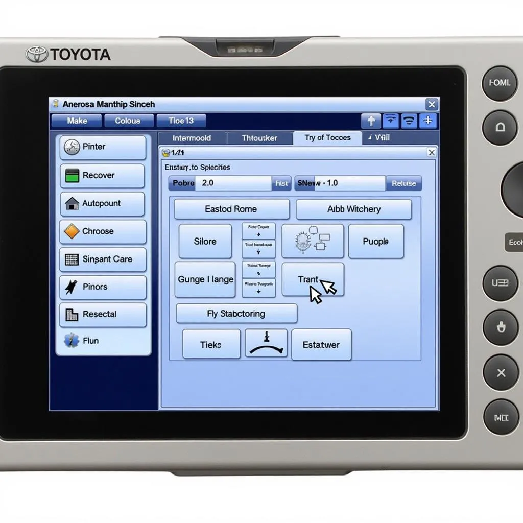 Toyota Master Tech Scan Tool Interface