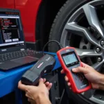 TPMS Programming Tool in Use