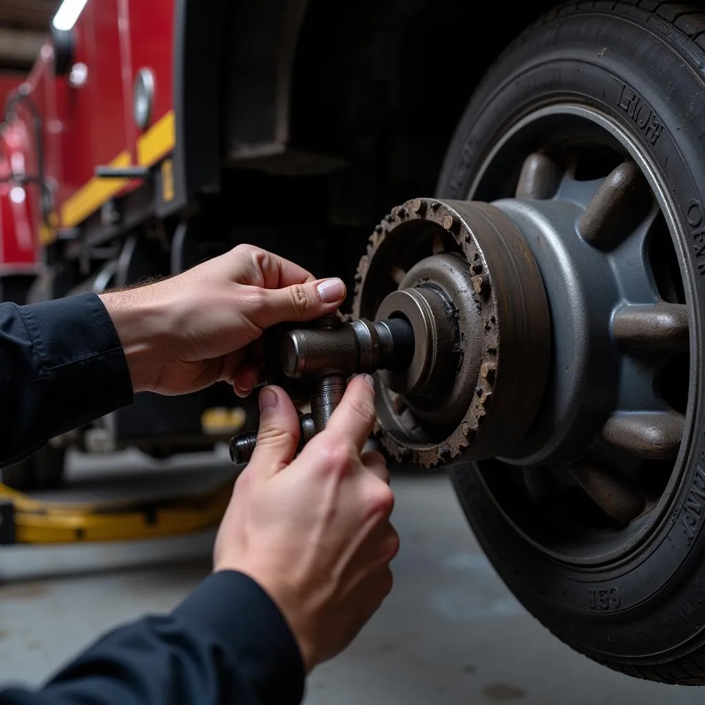 Truck Driveshaft Inspection