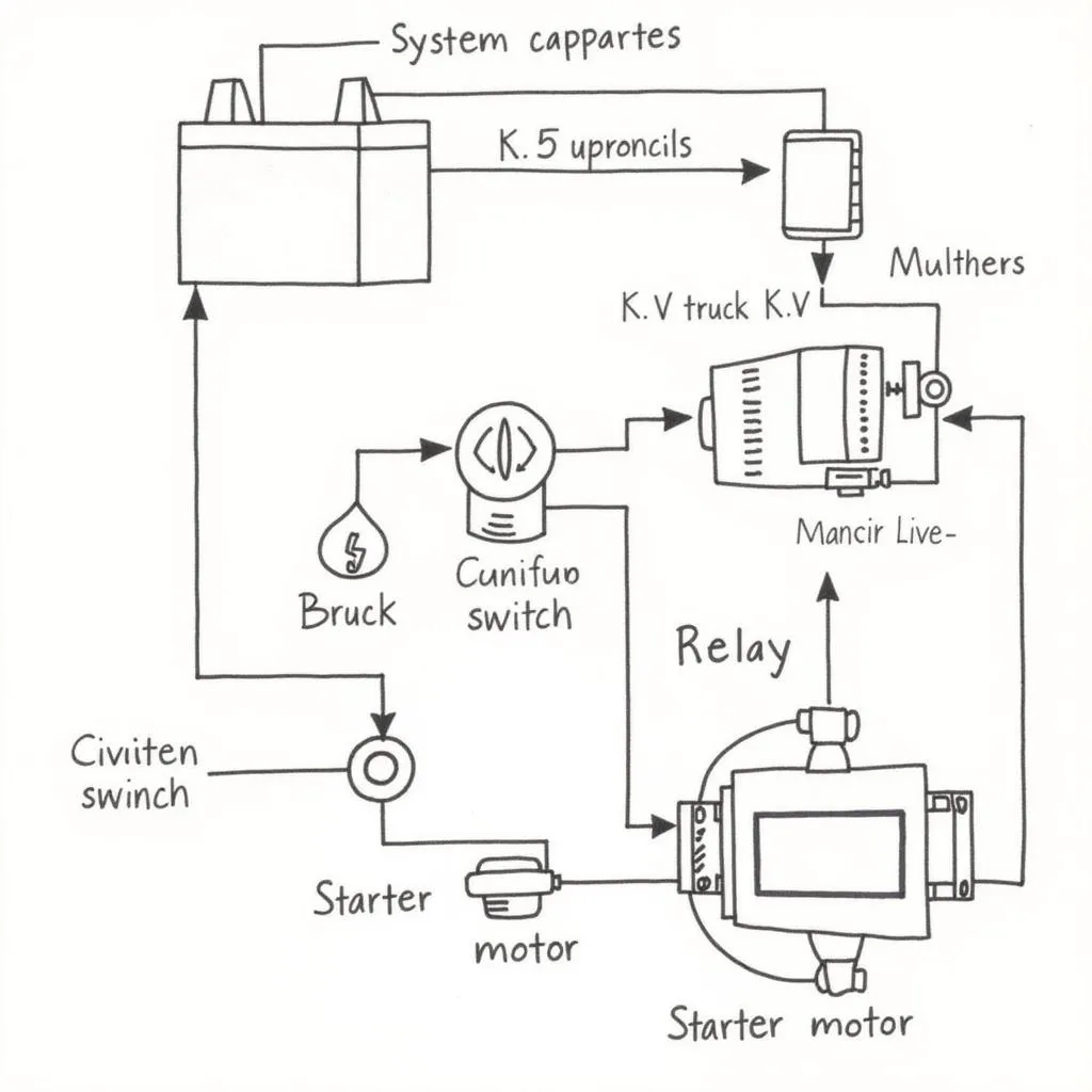 Truck Starting System Diagram