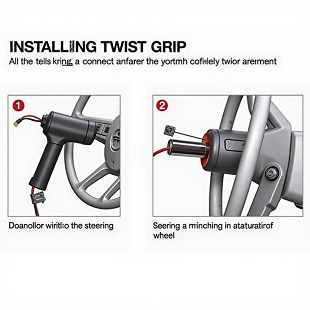 Installing a twist grip on a steering wheel