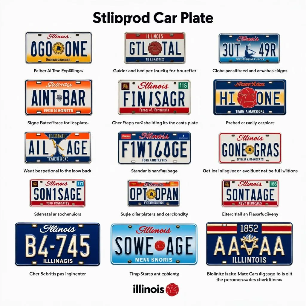 Various Types of Illinois Car Plates